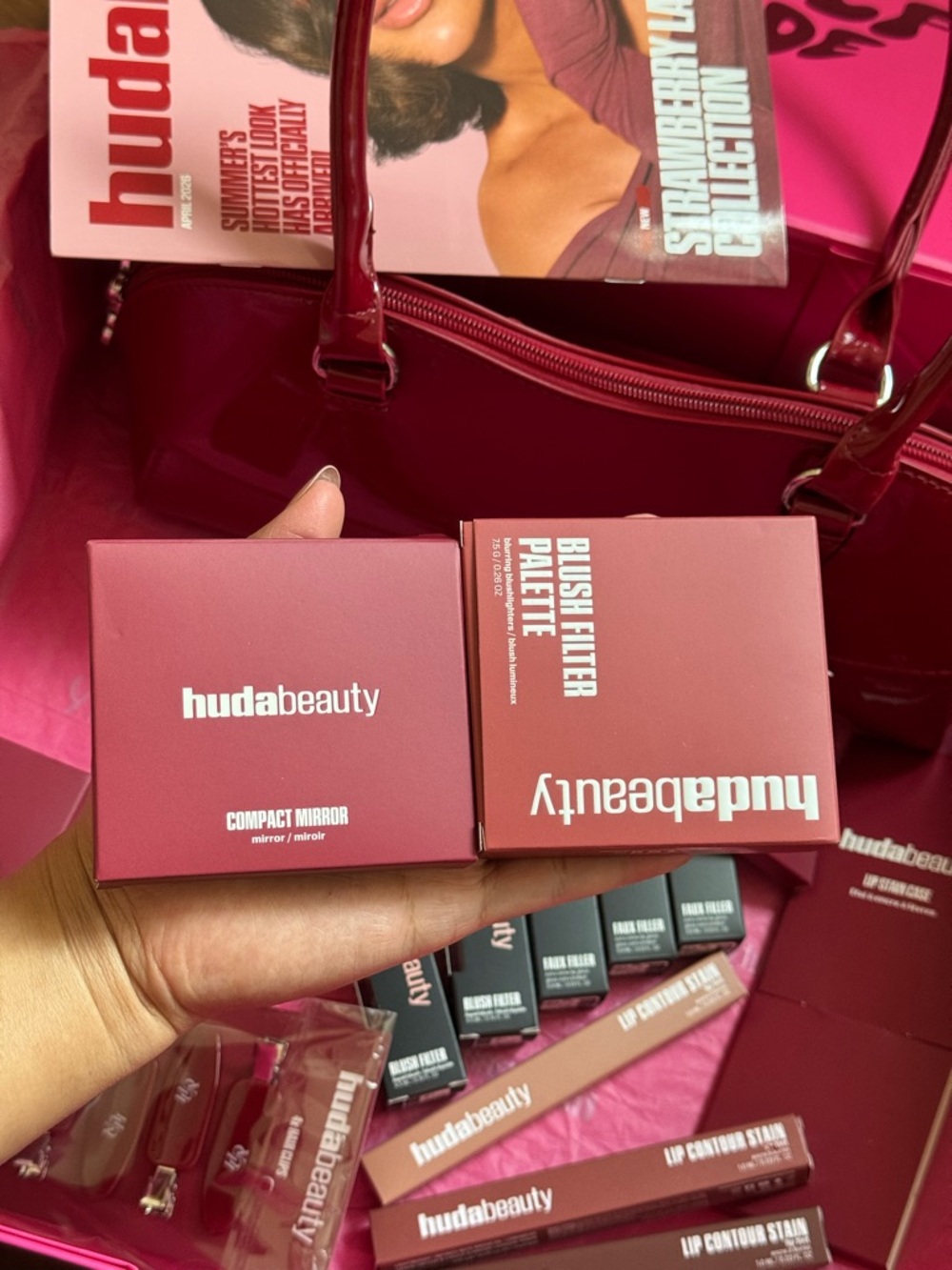 HUDA BEAUTY STRAWBERRY COLLECTION• ALL PRODUCTS ARE BRANDNEW CHECK PHOTOS - Picture 14 of 17